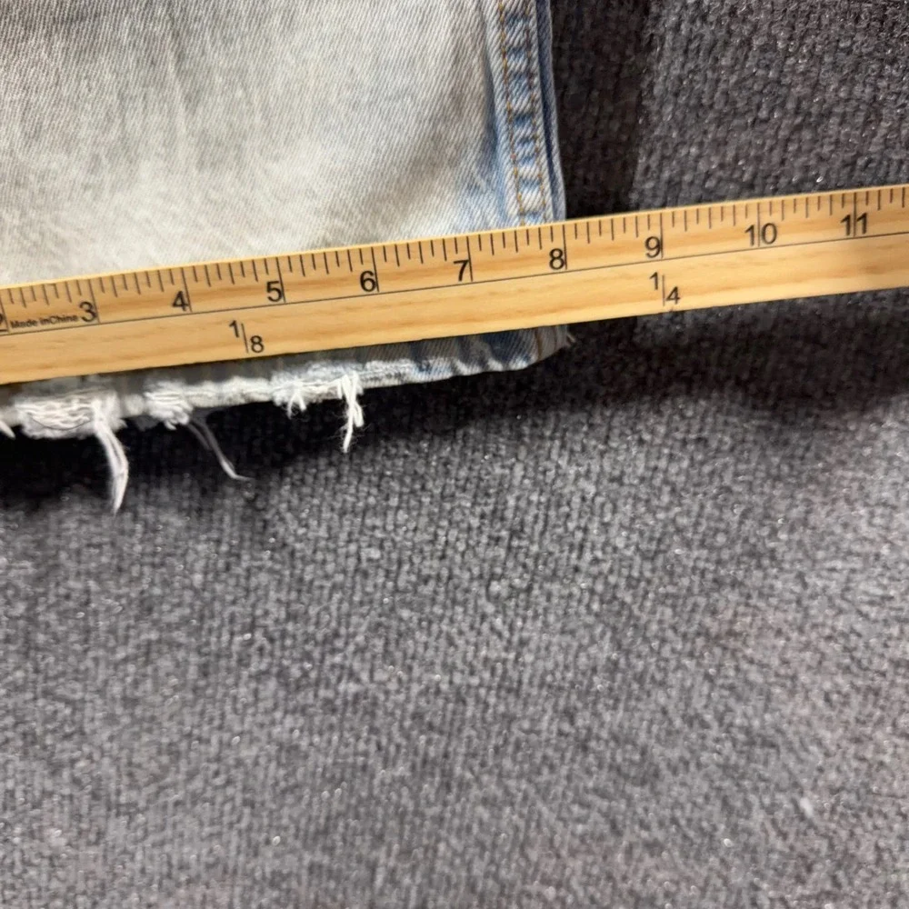 Levis 537 Jeans Mens 32x30 Western Bootcut Distressed Frayed Hem Light Rip Wash